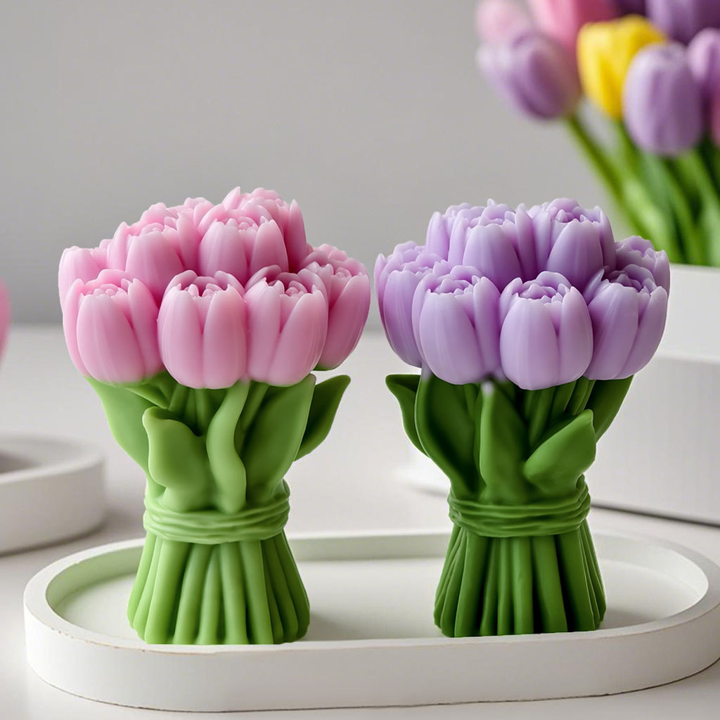 Soap Making Essentials - Valentinstag Geschenk Tulpe Bouquet Silikon Form