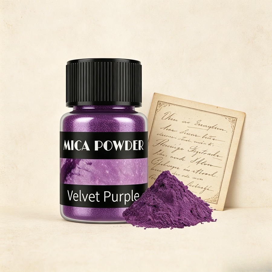 Soap Making Ingredients - Schmuckherstellung Samt-Lila Mica-Pulver, Natürliches Schimmerndes Epoxidharz-Pigment,