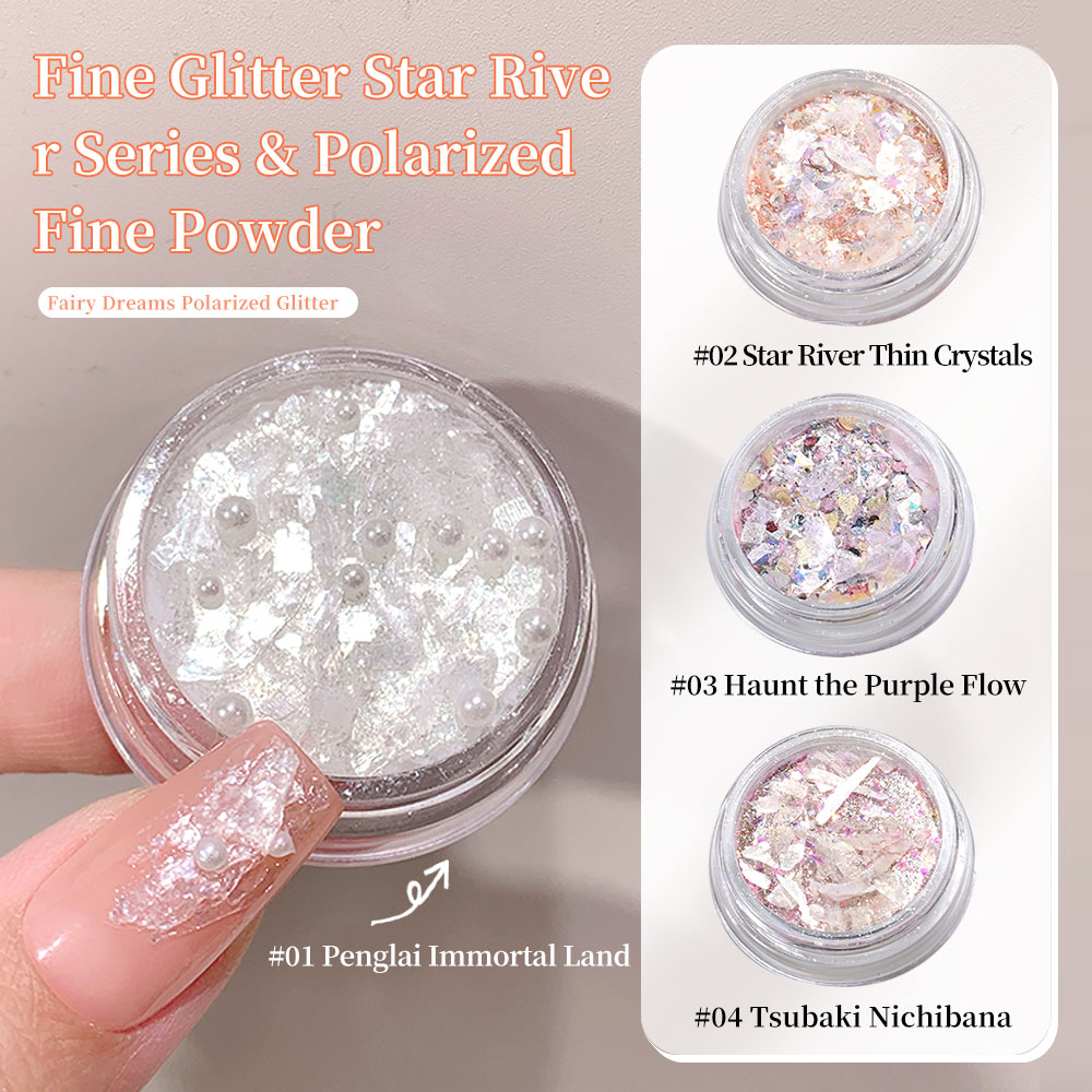 Mica Powder Colorant - Galaxy Nagelglitzerpulver, klobige Flockensterne, Perlen, Nagelkunst-Dekoration,