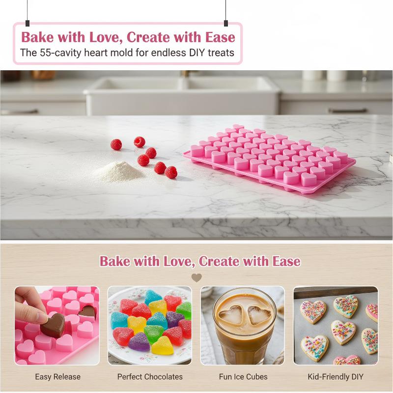 55-Gitter-Herz-Silikon-Kuchenf – Soap Making Oven Bewertung und Preis