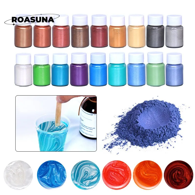 24 Farben Glimmerperlenpulver  – Mica Powder Colorant Bewertung und Preis