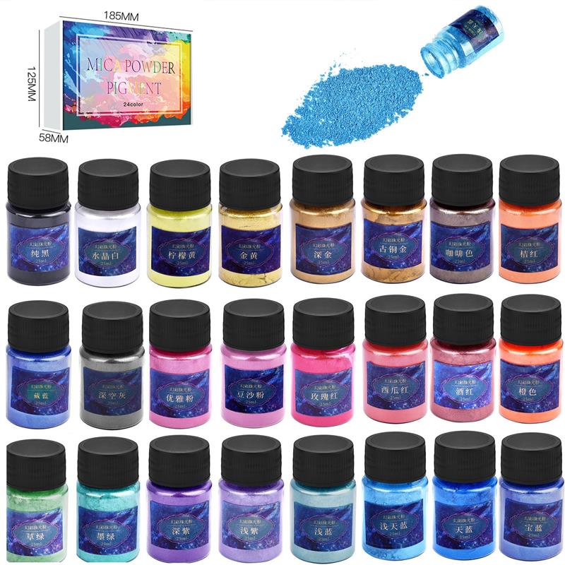 24 farben Epoxy Harz Farbstoff – Mica Powder Colorant Bewertung und Preis