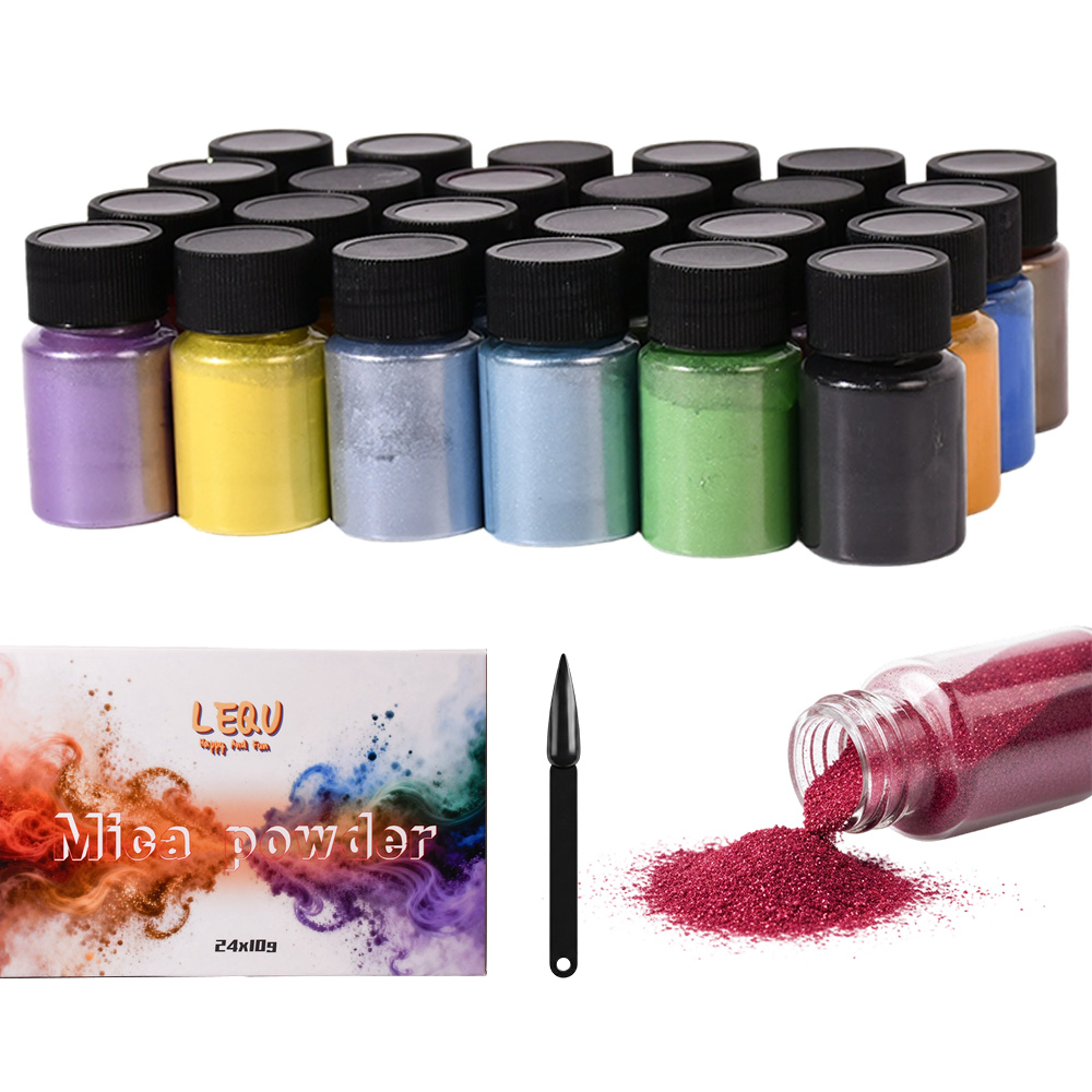 24-Farben-Chamäleon-Mica-Pulve – Mica Powder Colorant Bewertung und Preis