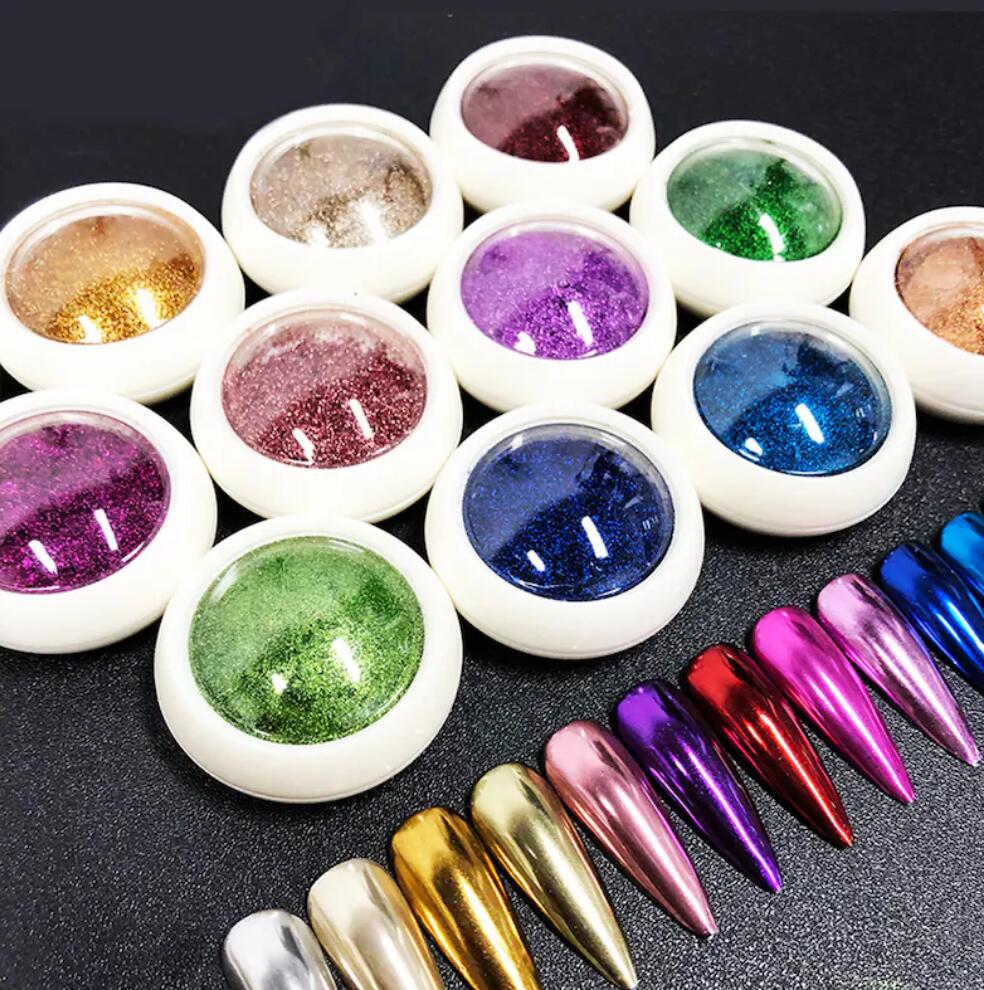 2 BOX/Set Rot Grün Chrom Spieg – Mica Powder Colorant Bewertung und Preis